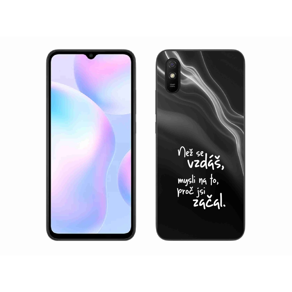Gelový kryt mmCase na Xiaomi Redmi 9AT - citát 2 černé pozadí
