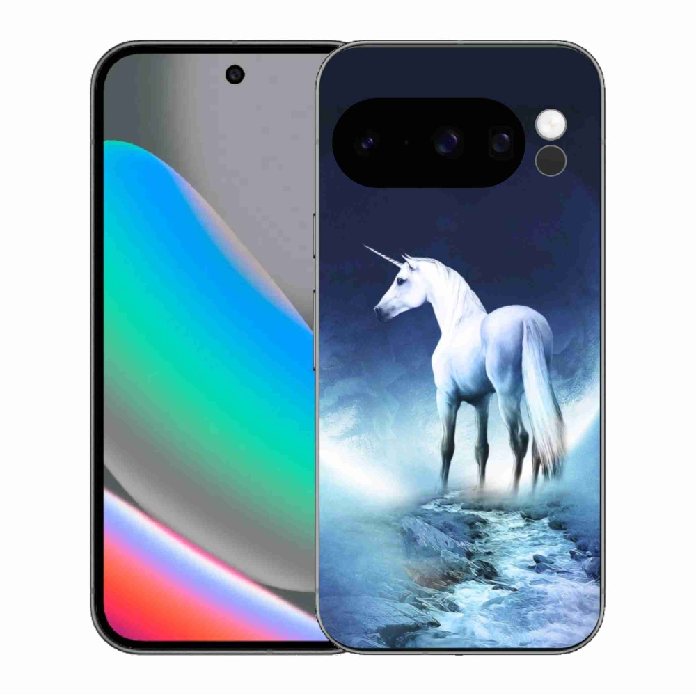 Gelový kryt mmCase na Google Pixel 10 Pro - bílý jednorožec