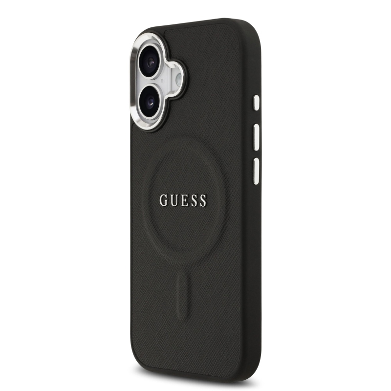 Guess PU Saffiano MagSafe Zadní Kryt pro iPhone 17 Black