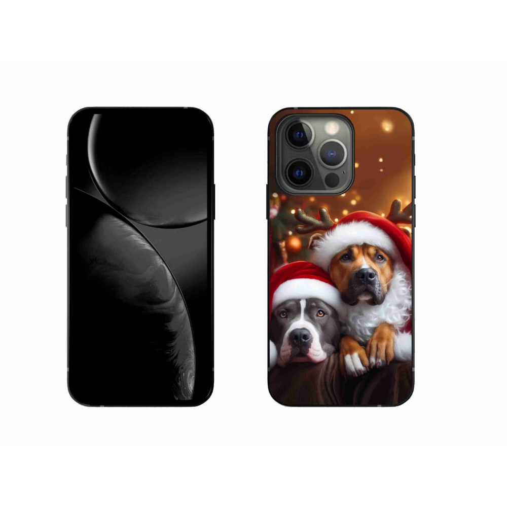 Gelový kryt mmCase na iPhone 13 Pro 6.1 - vánoční psi