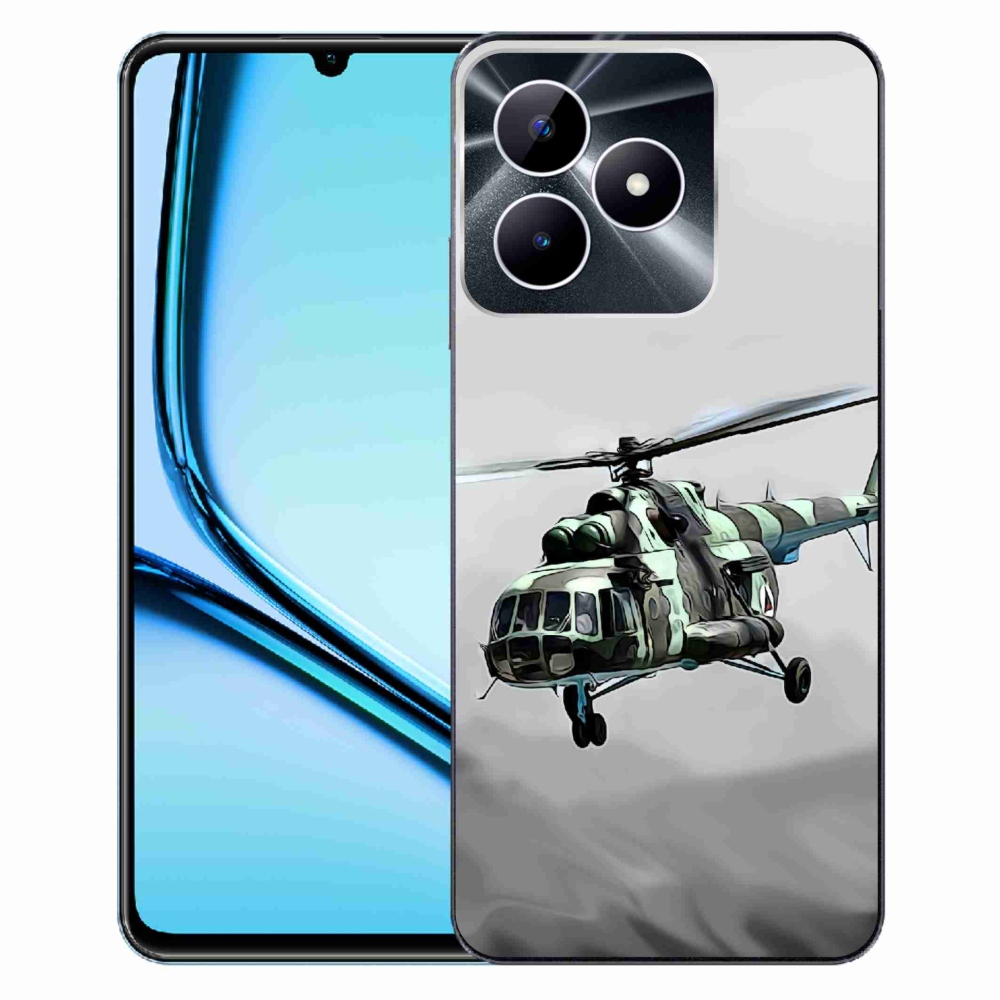 Gelový kryt mmCase na Realme Note 50 - vojenský vrtulník