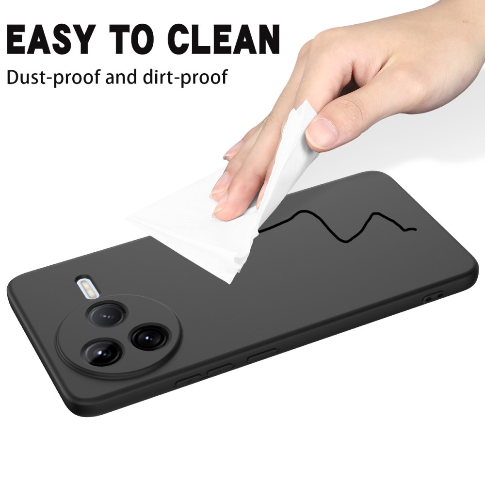Matný silikonový obal na Xiaomi Poco F7 Pro - černý