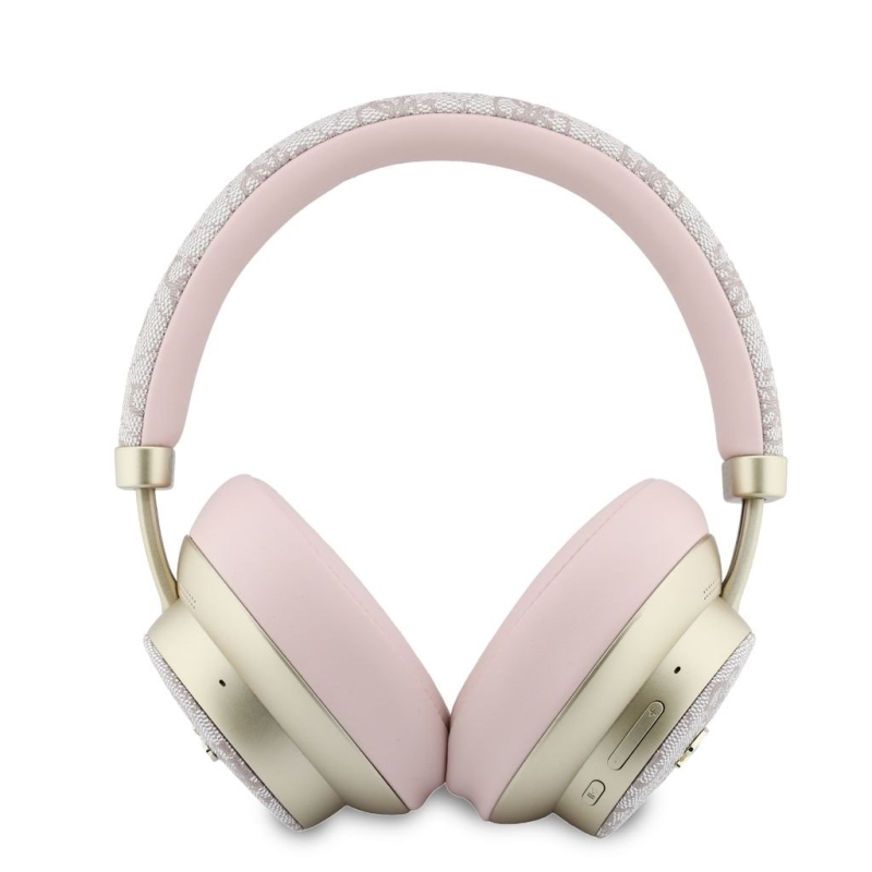 Guess PU 4G Gold Script Metal Logo ENC Bezdrátová Sluchátka Pink