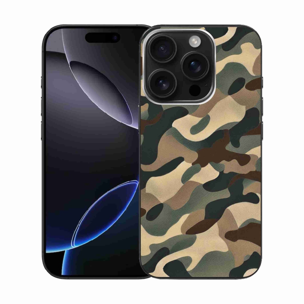 Gelový kryt mmCase na iPhone 16 Pro - maskáčový vzor 11