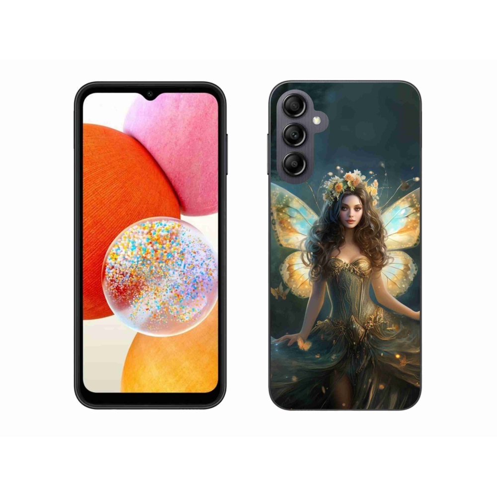 Gelový kryt mmCase na Samsung Galaxy A14 4G/5G - motýlí žena