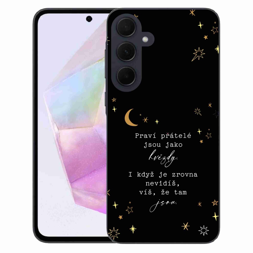 Gelový kryt mmCase na Samsung Galaxy A35 5G - citát 6 černé pozadí