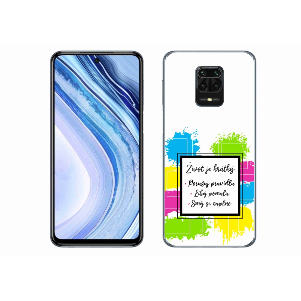 Gelový kryt mmCase na Xiaomi Redmi Note 9 Pro - citát 5 bílé pozadí