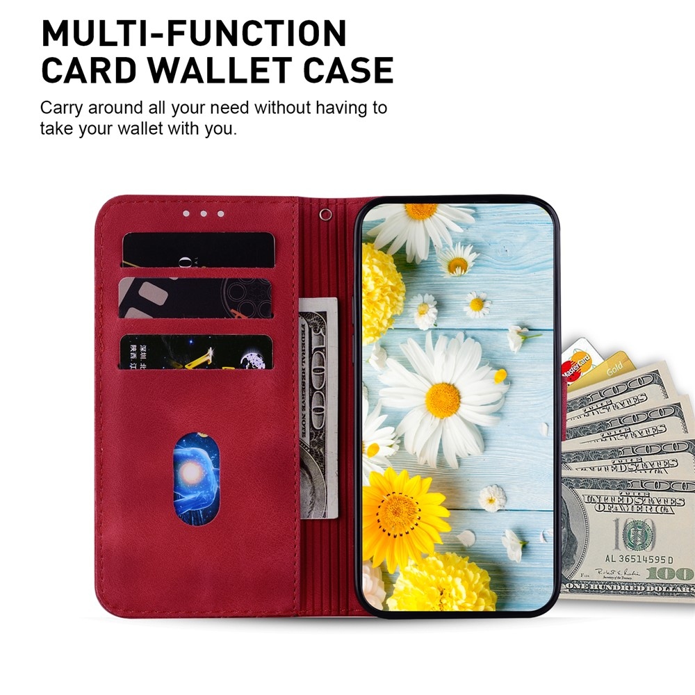 Lily knížkové pouzdro na Xiaomi Redmi 15C 4G/5G (173mm) - červené