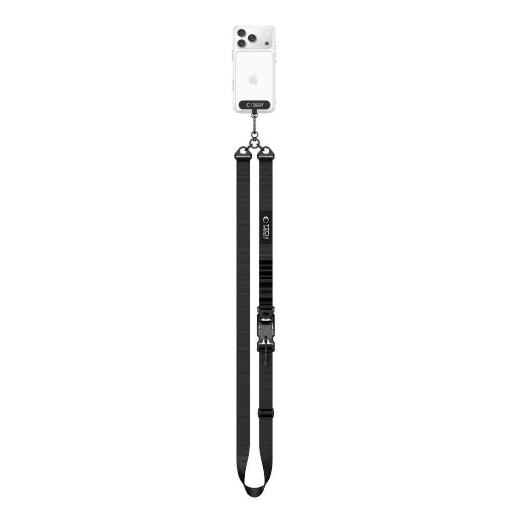 Tech-Protect C9S Rope Crossbody popruh na telefon - černý