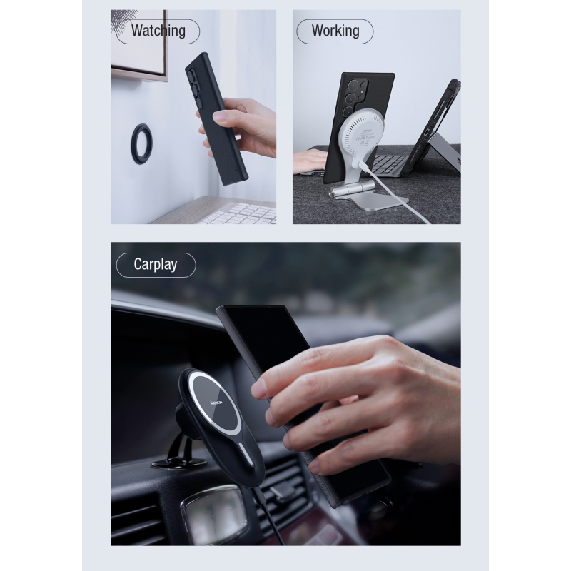 Nillkin Super Frosted PRO Magnetic Zadní Kryt pro Samsung Galaxy S24 Ultra Black