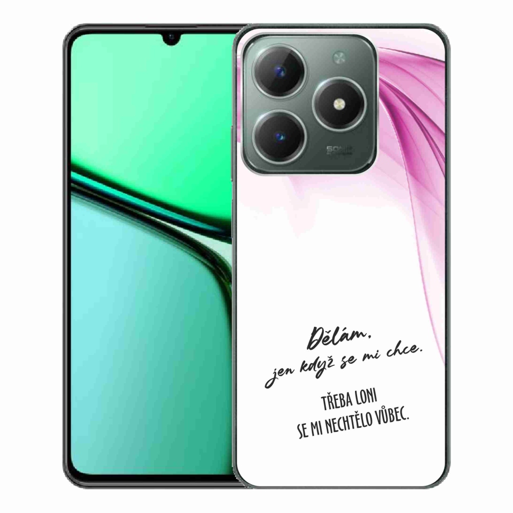 Gelový kryt mmCase na Realme C61 - vtipný text 12 bílé pozadí