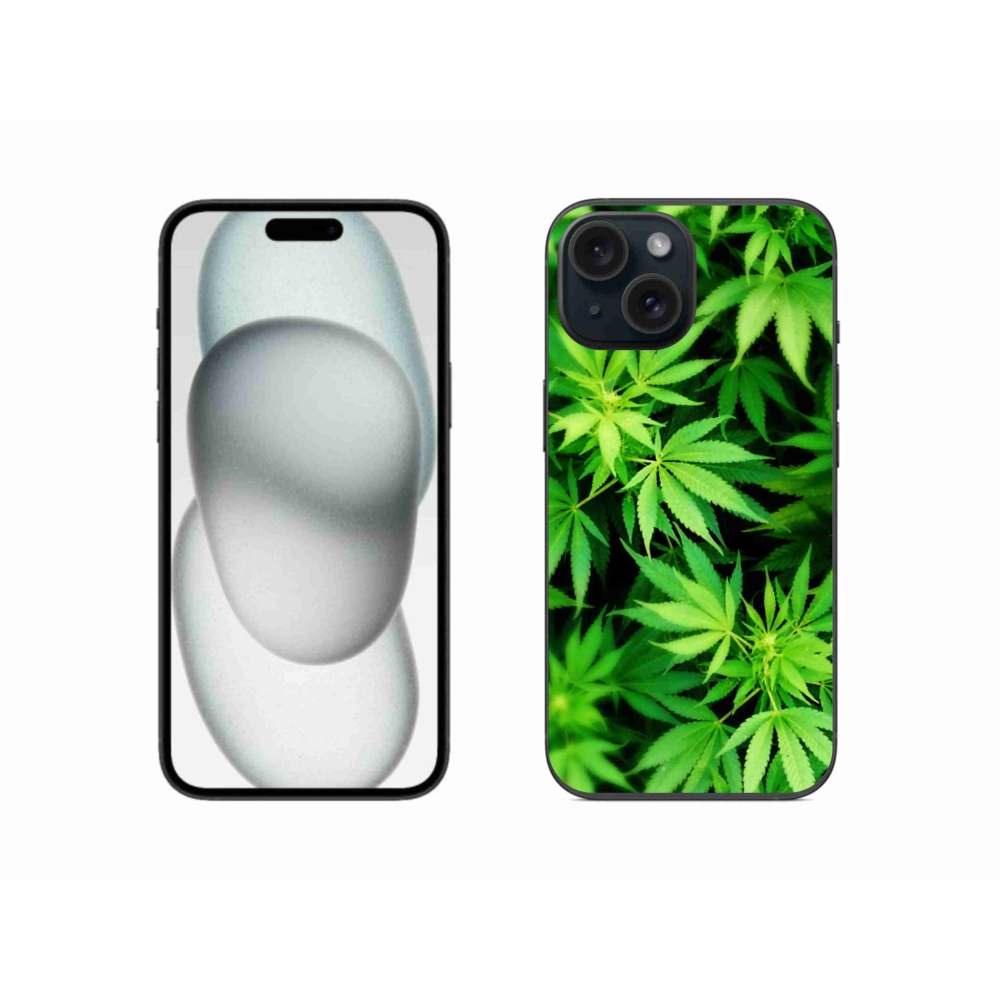 Gelový kryt mmCase na iPhone 15 - konopí 3