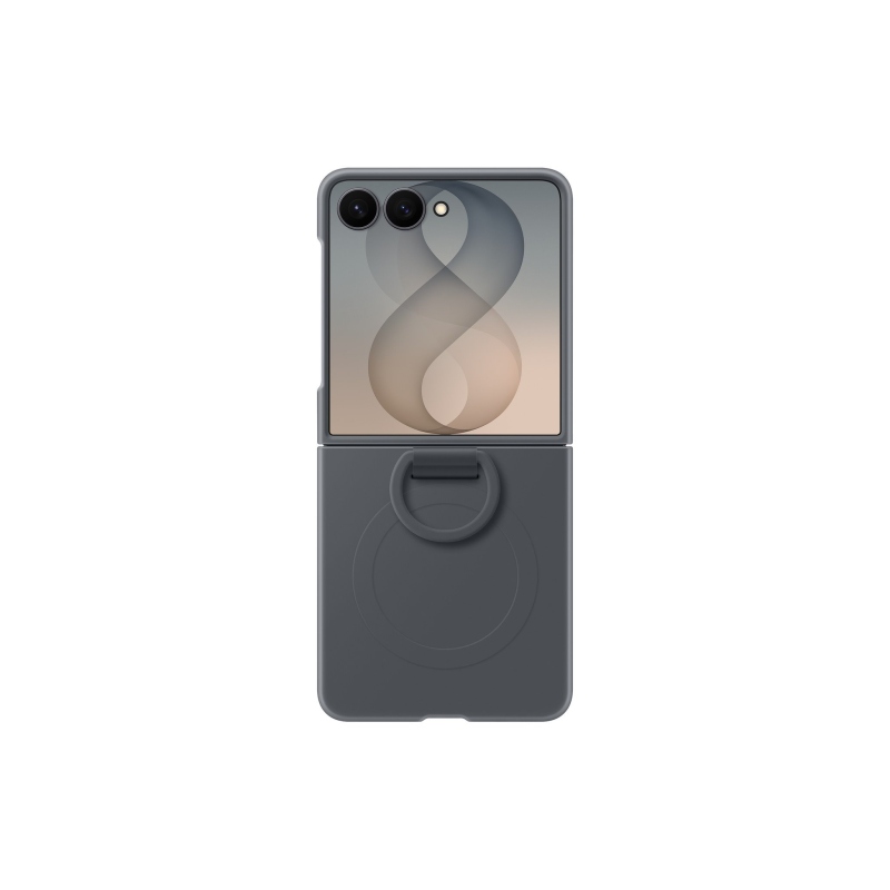 EF-EF776CBE Samsung Silikonový Magnetický Kryt s Kroužkem pro Galaxy Z Flip 8 Graphite