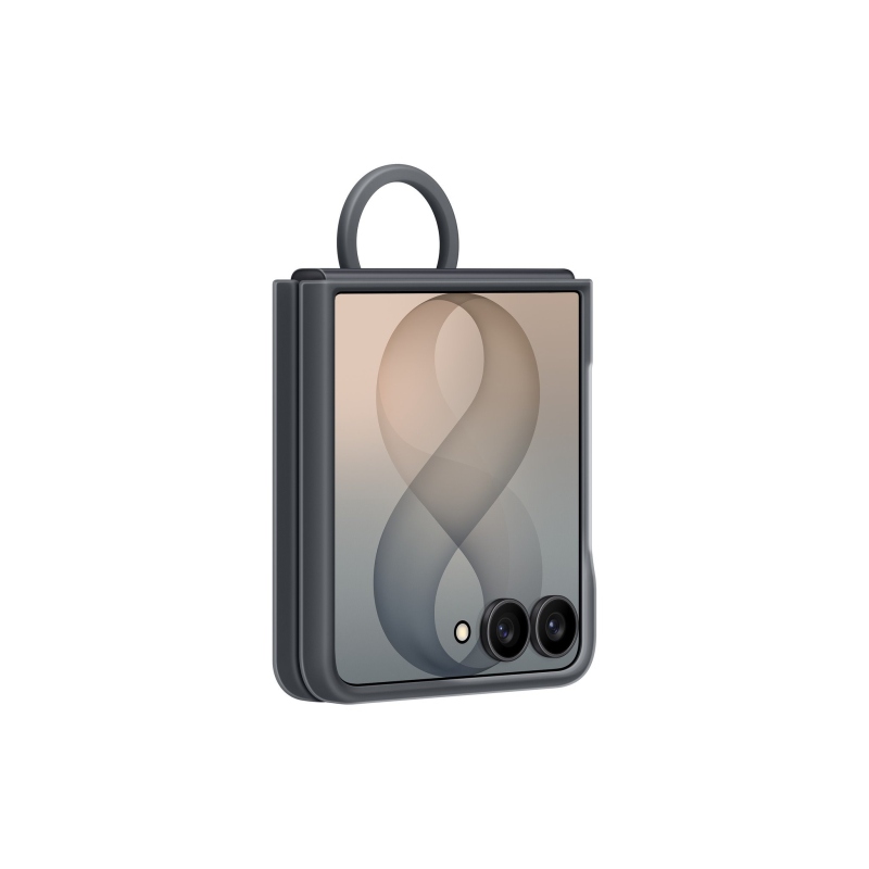 EF-EF776CBE Samsung Silikonový Magnetický Kryt s Kroužkem pro Galaxy Z Flip 8 Graphite