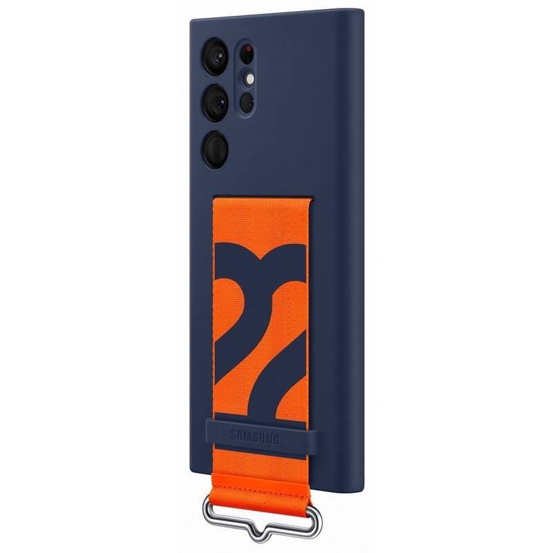 EF-GS908TNE Samsung Silikonový Kryt vč Popruhu pro Galaxy S22 Ultra Navy