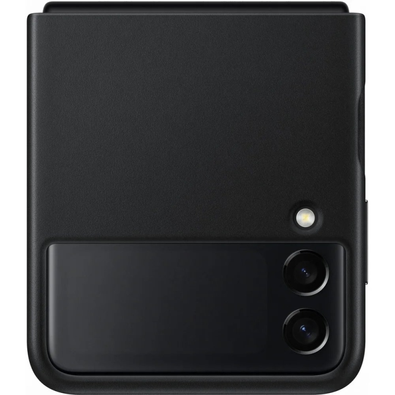 EF-VF711LBE Samsung Kožený Kryt pro Galaxy Z Flip 3 Black