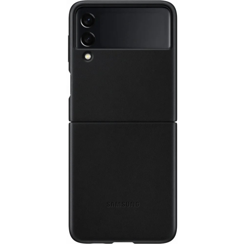 EF-VF711LBE Samsung Kožený Kryt pro Galaxy Z Flip 3 Black