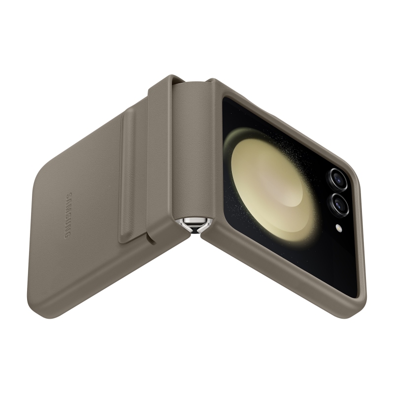 EF-VF731PAE Samsung Kožený Kryt pro Galaxy Z Flip 5 Etoupe