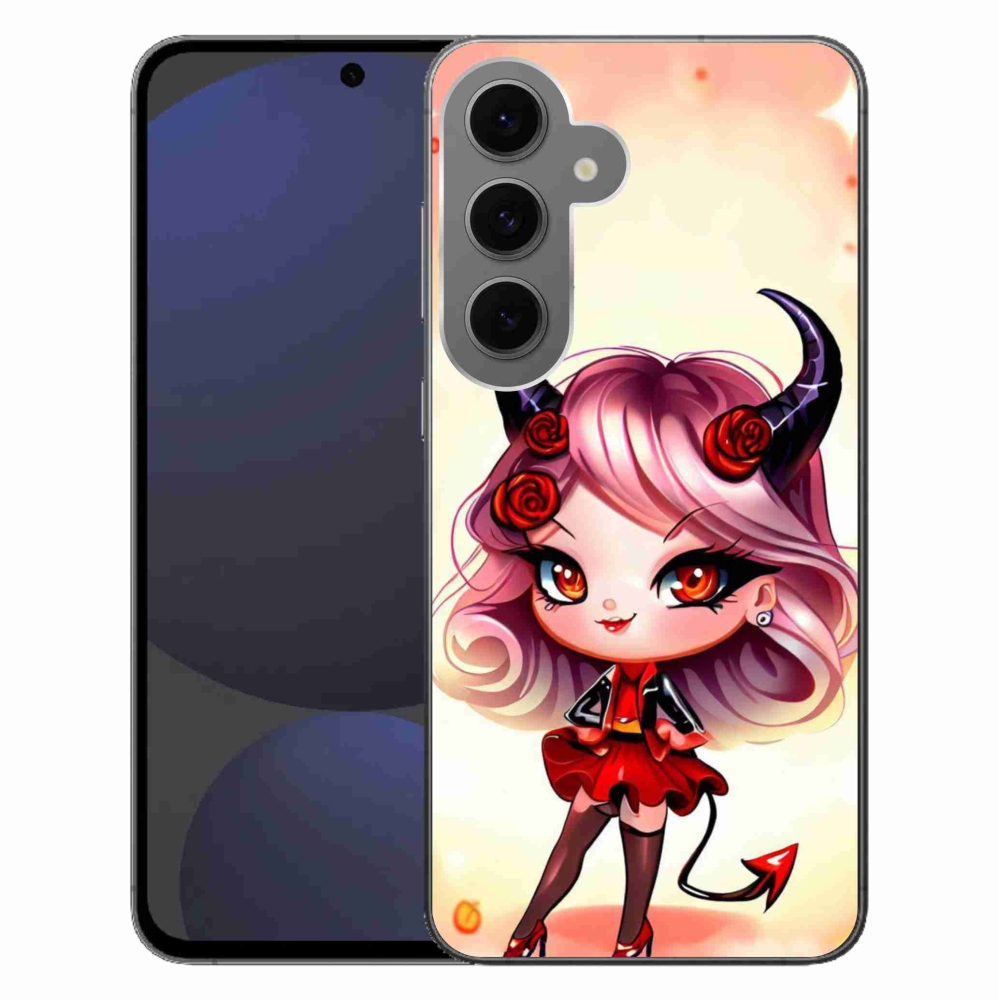 Gelový kryt mmCase na Samsung Galaxy S24 FE - kreslená čertice