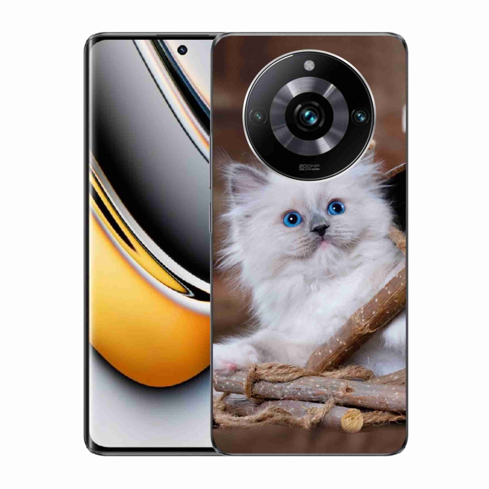 Gelový kryt mmCase na Realme 11 Pro/11 Pro+ - bílé kotě