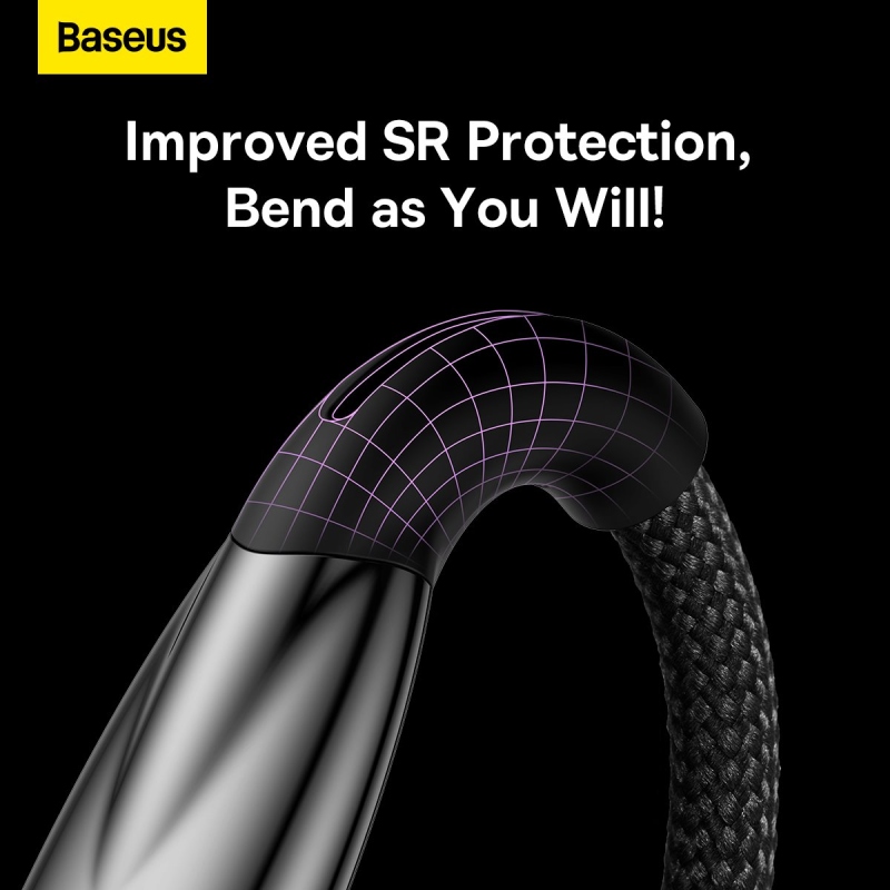Baseus Glimmer Series Fast Charging Datový Kabel USB-A - Lighting 2.4A 2m Black
