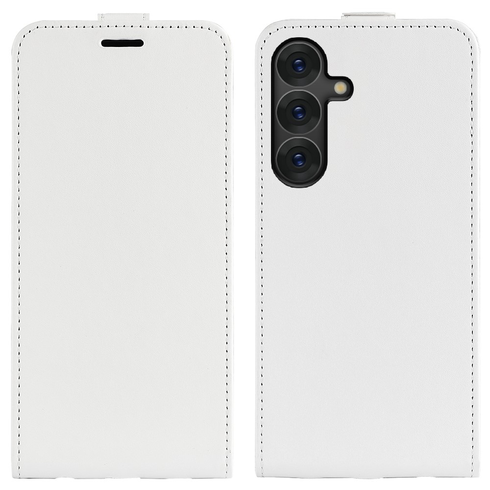 Vertical knížkové pouzdro na Samsung Galaxy S25 - bílé