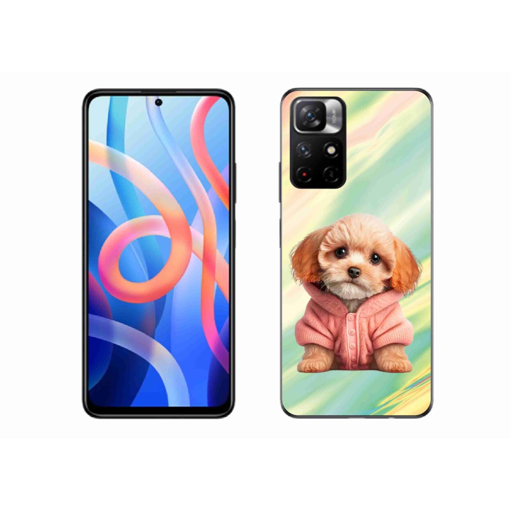 Gelový kryt mmCase na Xiaomi Redmi Note 11S 5G - štěně ve svetru