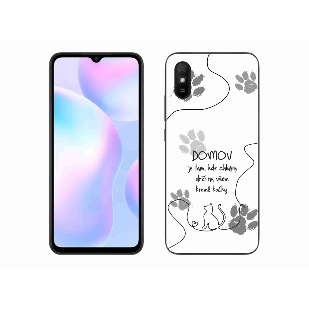 Gelový kryt mmCase na Xiaomi Redmi 9AT - kočičí motiv bílé pozadí