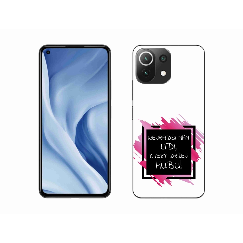Gelový kryt mmCase na Xiaomi Mi 11 Lite 4G/5G - vtipný text 7 černobílé pozadí