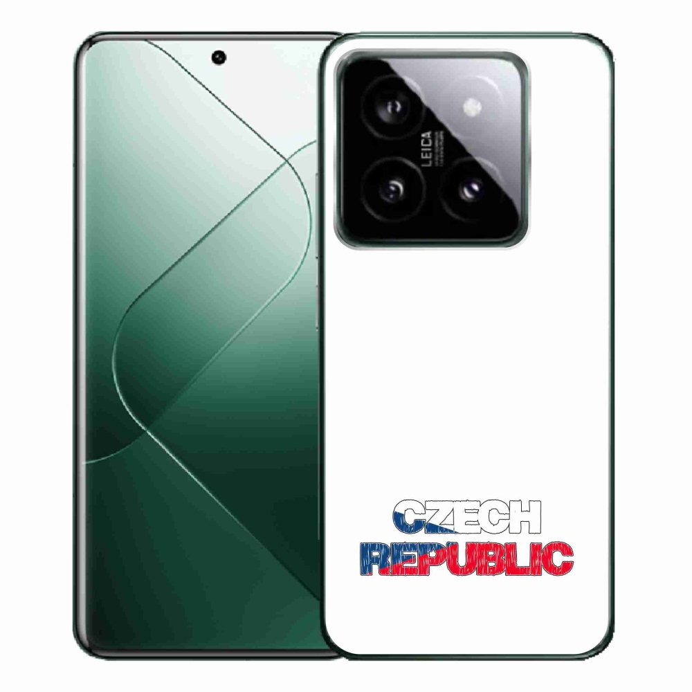 Gelový kryt mmCase na Xiaomi 14 Pro - Czech Republic bílé pozadí