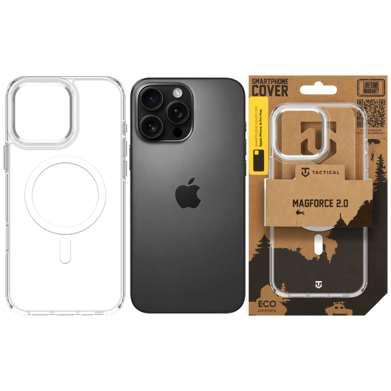 Tactical MagForce 2.0 Kryt pro Apple iPhone 16 Pro Max Silver