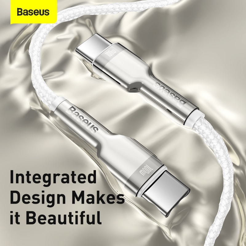 Baseus Cafule Metal Series Datový Kabel USB-C - USB-C 100W 2m White