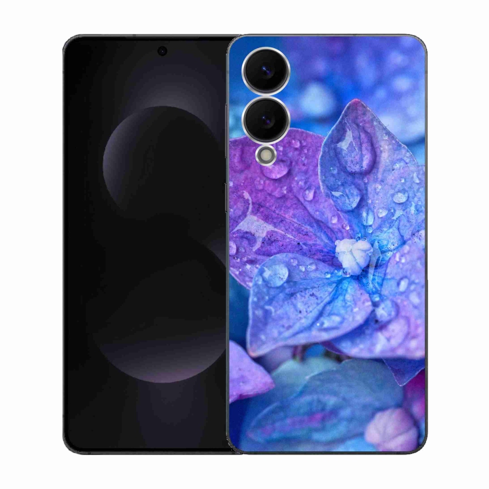 Gelový kryt mmCase na Samsung Galaxy S25 Edge - fialový květ
