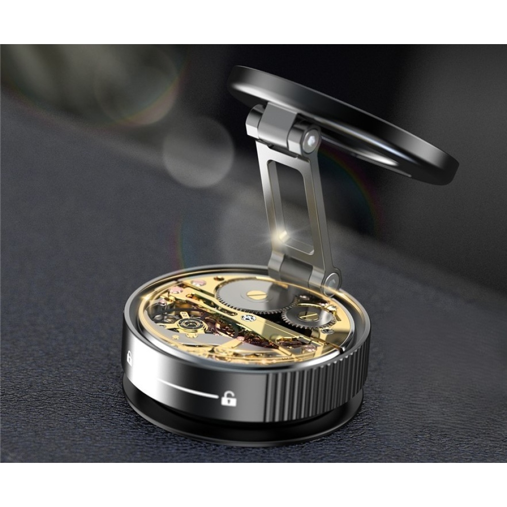 K11 skládací magnetický držák na mobil s vakuovou přísavkou - stříbrný