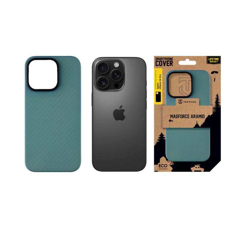 Tactical MagForce Aramid Kryt pro Apple iPhone 16 Pro Blue Jay