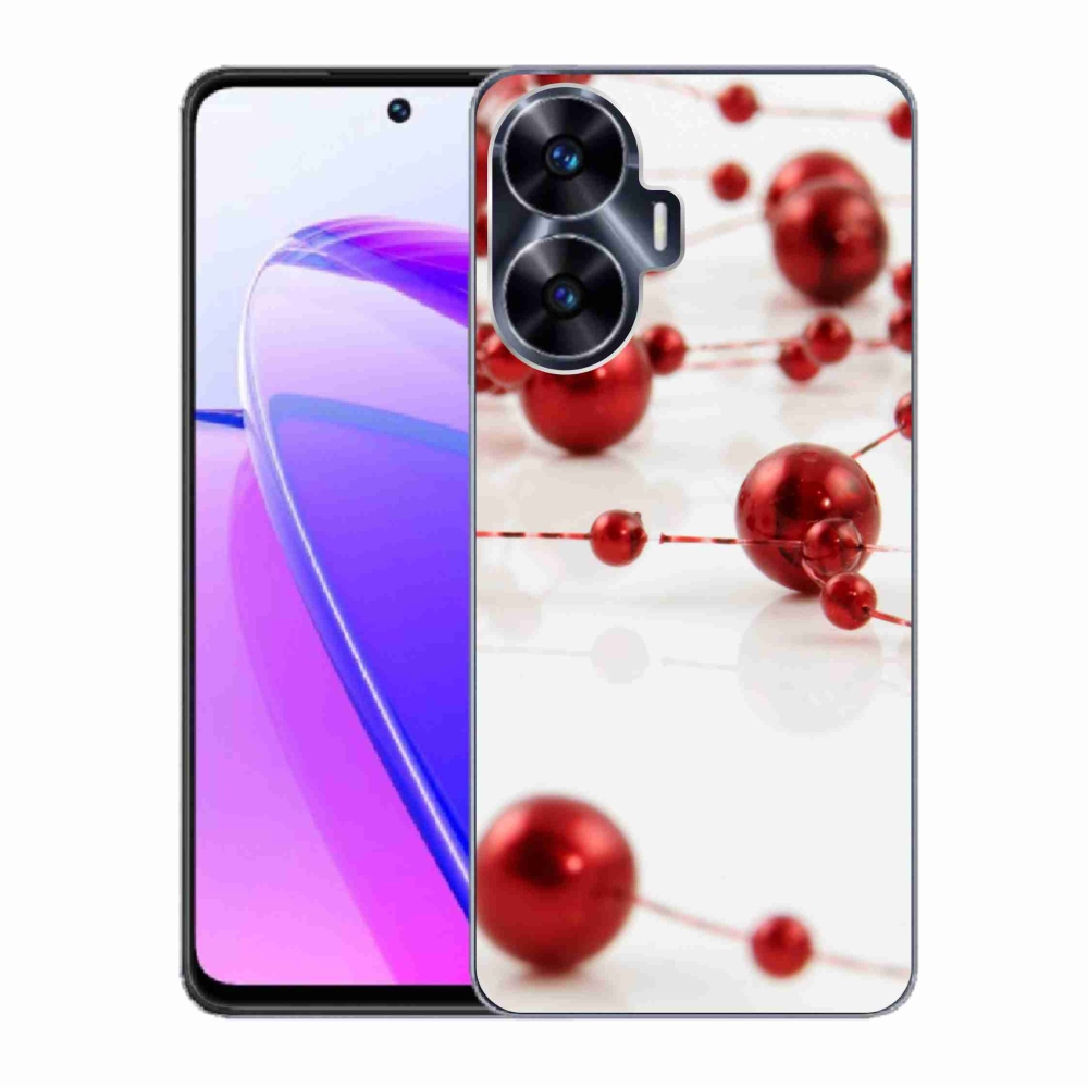 Gelový kryt mmCase na Realme C55 - vánoční řetěz