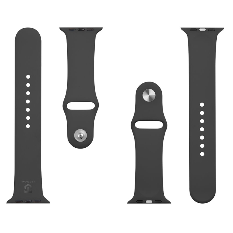 Tactical 488 Silikonový Řemínek pro Apple Watch 1/2/3/4/5/6/7/8/9/SE 42/44/45mm Black