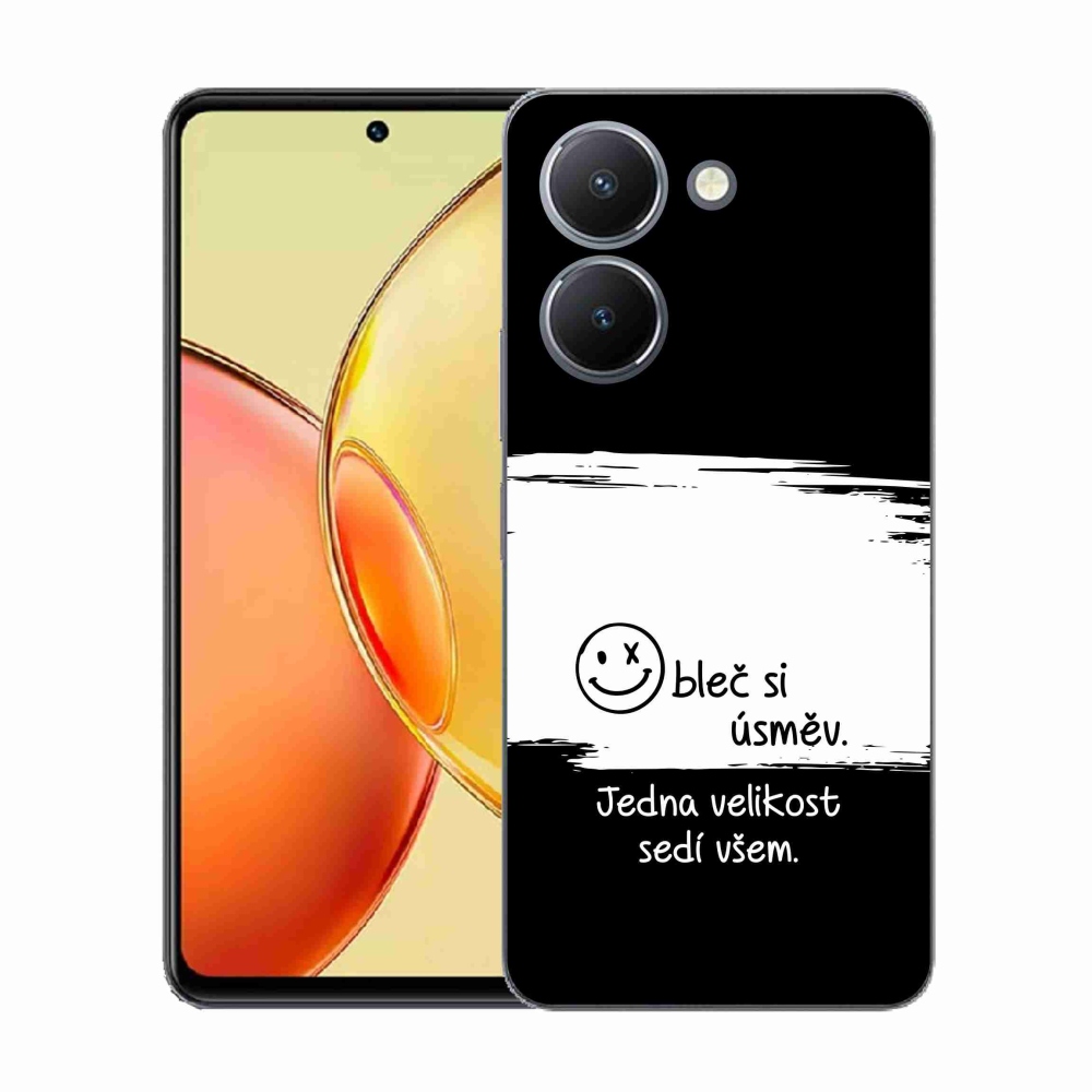 Gelový kryt mmCase na Vivo Y36 - vtipný text 8 bíločerné pozadí
