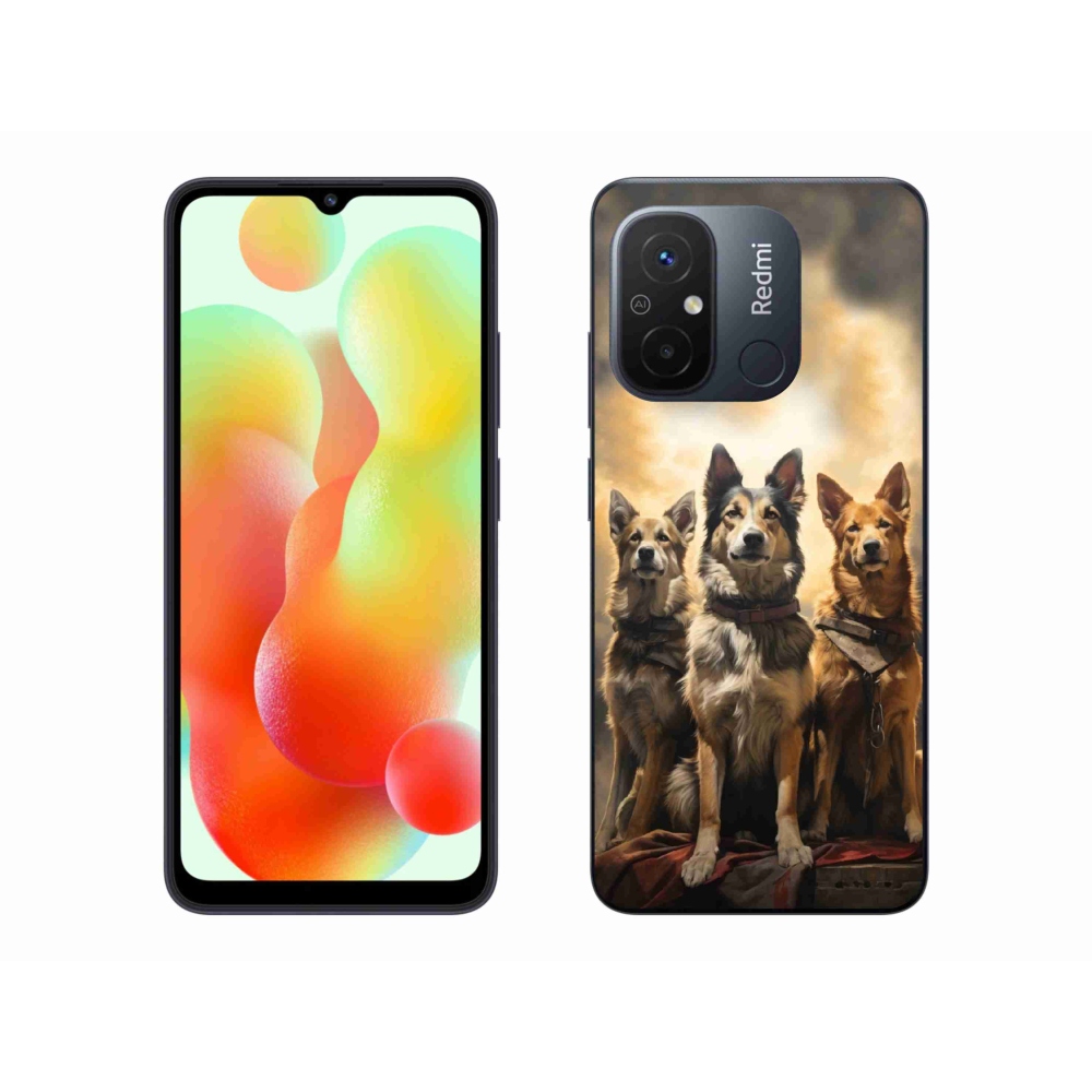 Gelový kryt mmCase na Xiaomi Redmi 12C - tři psi