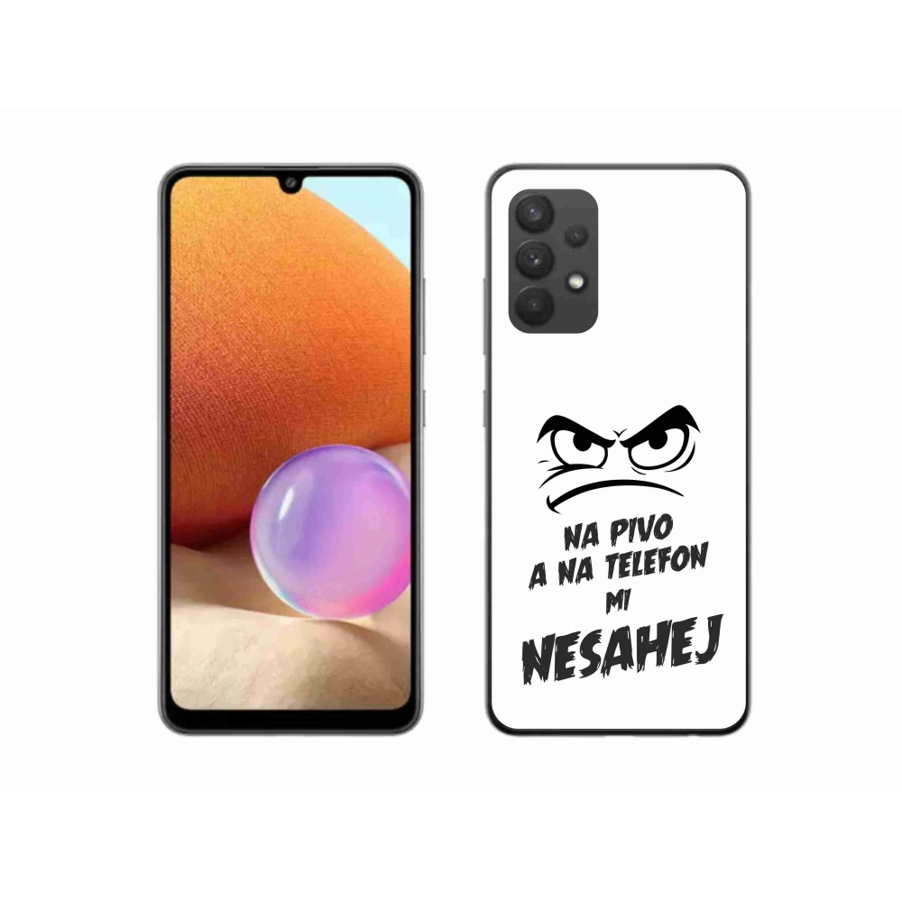 Gelový kryt mmCase na Samsung Galaxy A32 4G - pivní motiv 2 bílé pozadí