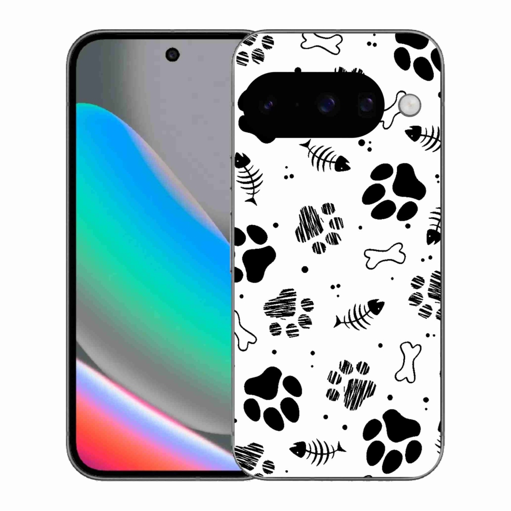 Gelový kryt mmCase na Google Pixel 10 - psí tlapky 1