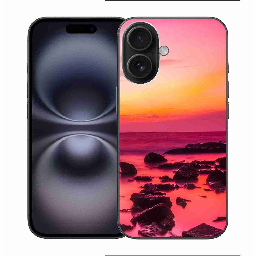 Gelový kryt mmCase na iPhone 16 - moře a záře