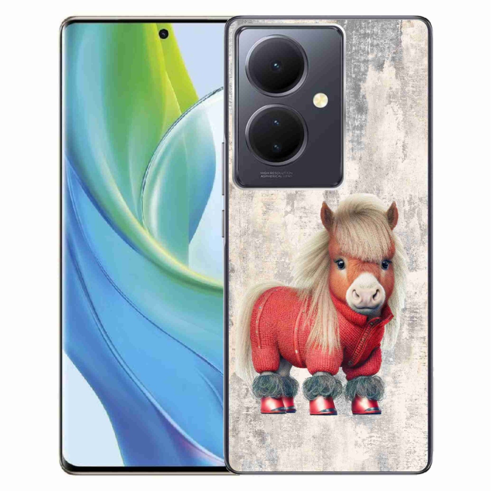 Gelový kryt mmCase na Vivo V29 Lite 5G - poník ve svetru