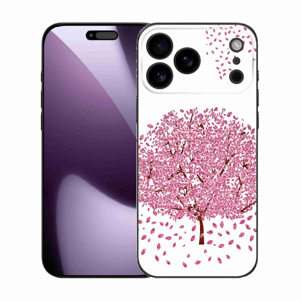 Gelový kryt mmCase na iPhone 17 Pro Max - kreslený strom s listy