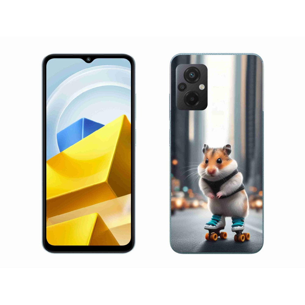 Gelový kryt mmCase na Xiaomi Poco M5 4G - křeček na bruslích