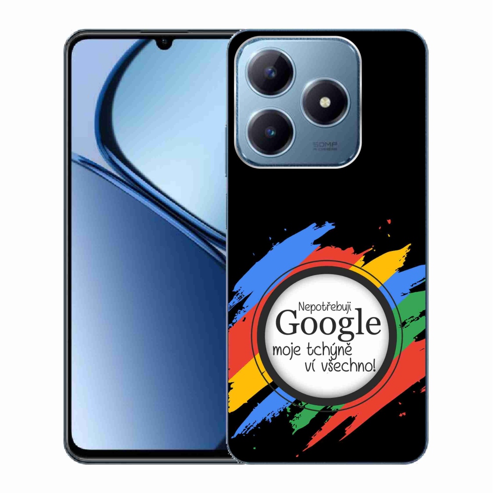 Gelový kryt mmCase na Realme C63 - tchýně ví všechno černé pozadí
