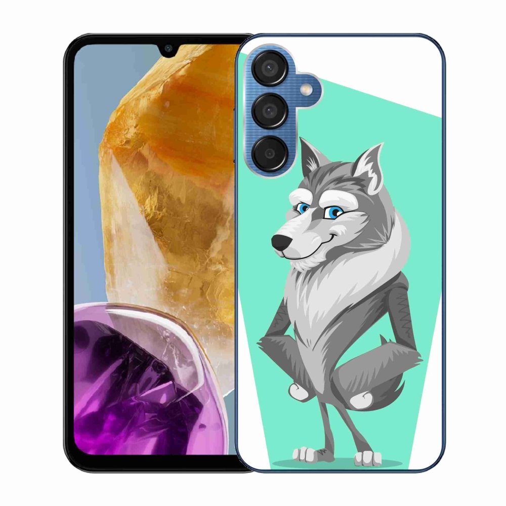 Gelový kryt mmCase na Samsung Galaxy M15 5G - kreslený vlk