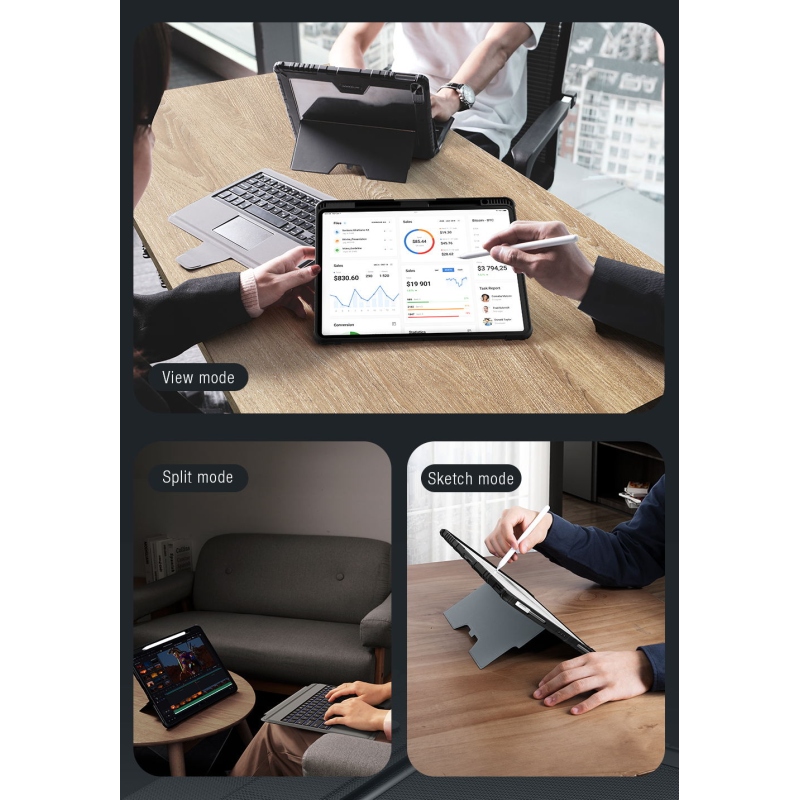 Nillkin Bumper Combo Keyboard Case (Backlit Version) pro iPad 12.9 Pro 2020/2021/2022 Black