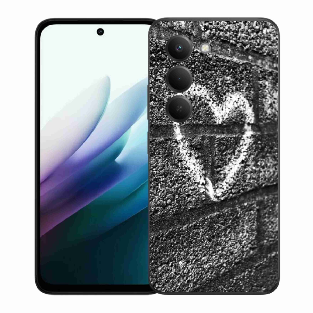 Gelový kryt mmCase na Xiaomi Redmi 15 4G/5G (171mm) - srdce na zdi