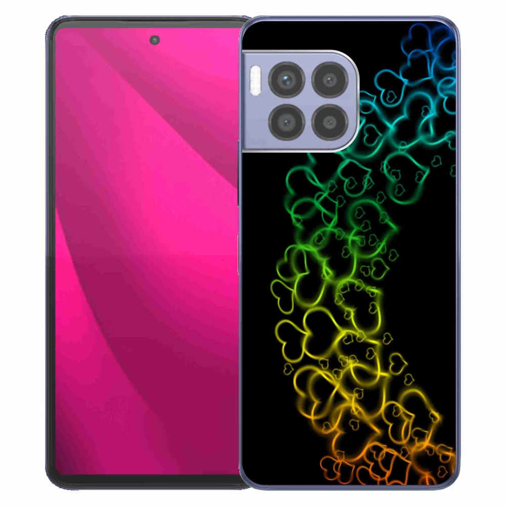 Gelový kryt mmCase na T-Mobile T Phone 2 Pro - barevná srdíčka